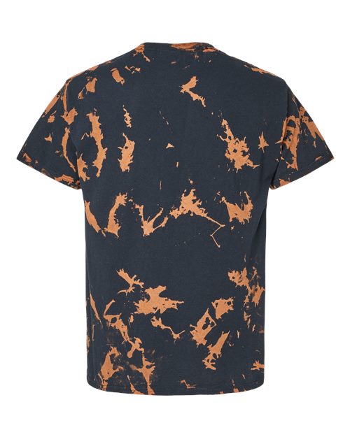 Unisex Bleach Out Dyed T-Shirt - Black Back