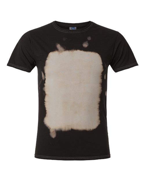 Unisex Bleach Out Dyed T-Shirt - Photo Front
