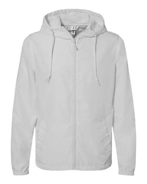 Men's Lightweight Windbreaker Full-Zip Jacket - Smoke Front