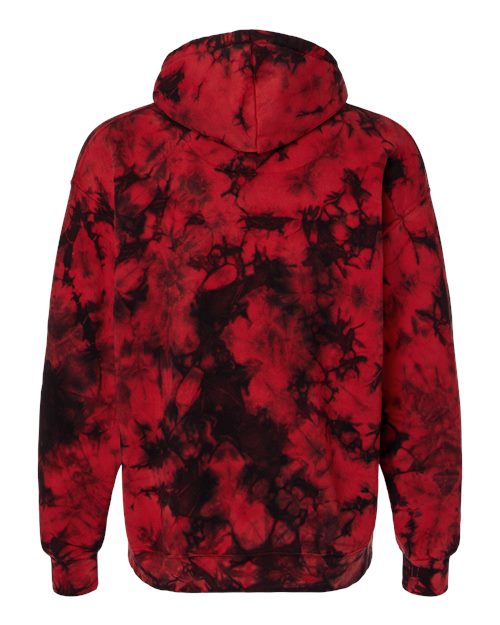 Unisex Crystal Wash Hooded Sweatshirt - Crystal Red/ Black Back
