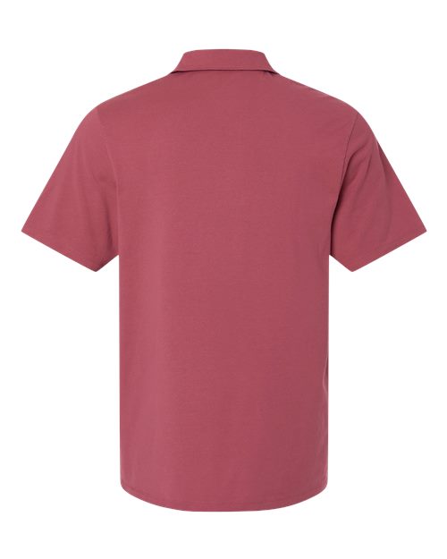 Men's Garment-Dyed Jersey Polo - Crimson Fall Back