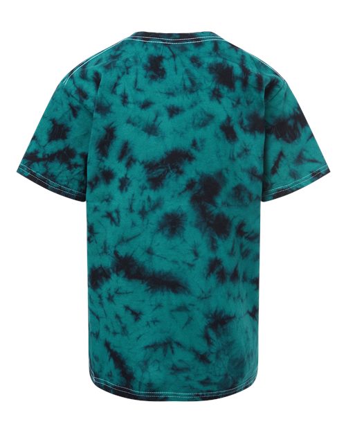 Youth Crystal Wash T-Shirt - Crystal Teal/ Black Back