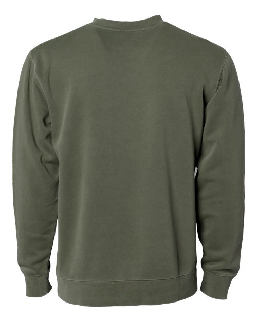 Unisex Midweight Pigment-Dyed Crewneck Sweatshirt - Pigment Army Back
