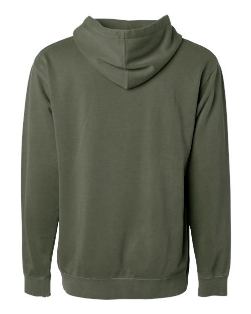 Unisex Midweight Pigment-Dyed Hooded Sweatshirt - Pigment Army Back