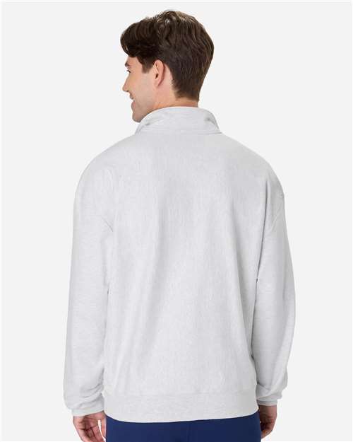 Men's Beefy® Sweats Premium Heavyweight Quarter-Zip Sweatshirt - Ash Back