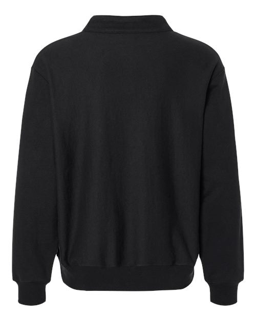 Men's Beefy® Sweats Premium Heavyweight Quarter-Zip Sweatshirt - Black Back