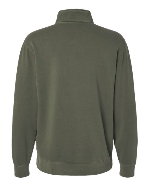 Unisex Pigment-Dyed Quarter-Zip Pullover - Pigment Army Back
