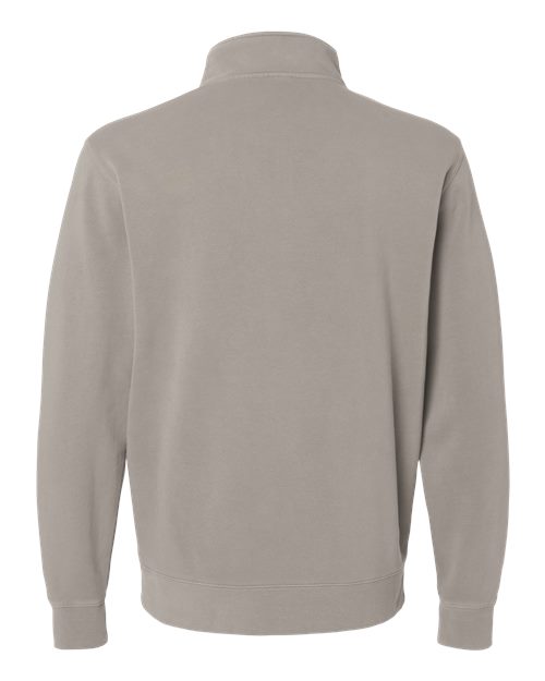 Unisex Pigment-Dyed Quarter-Zip Pullover - Pigment Cement Back