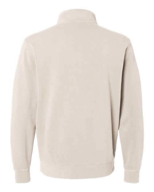 Unisex Pigment-Dyed Quarter-Zip Pullover - Pigment Ivory Back
