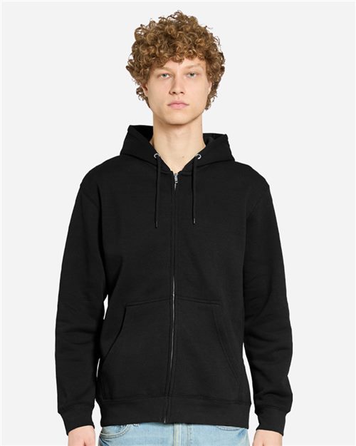 Unisex Premium Full-Zip Hooded Sweatshirt - Chestnut Front
