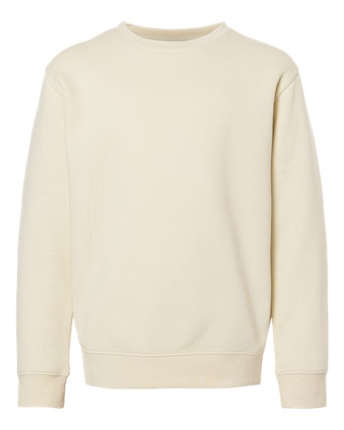 Youth Elevated Fleece Crewneck Sweatshirt - Natural Front