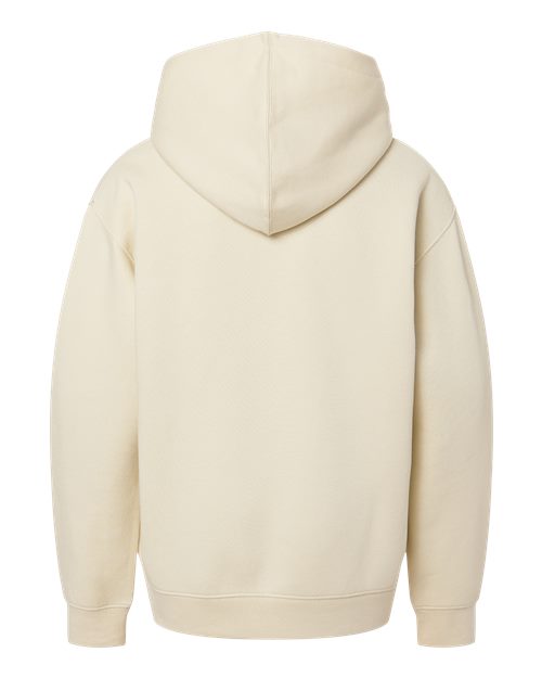 Youth Fleece Hoodie Sweatshirt - Natural Back