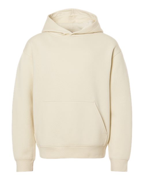 Youth Fleece Hoodie Sweatshirt - Natural Front