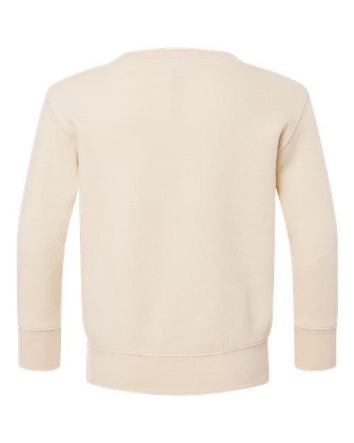Toddler Fleece Crewneck Sweatshirt - Natural Back