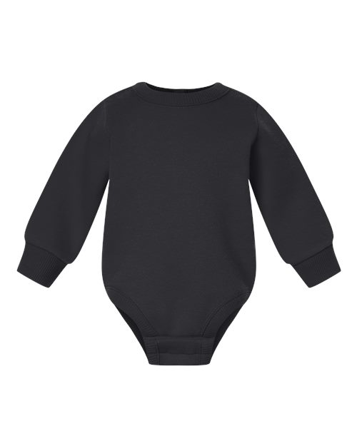 Infant Fleece Bodysuit - Black Front