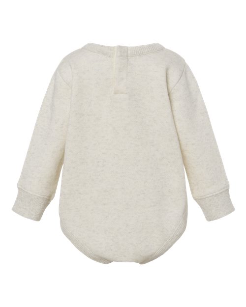 Infant Fleece Bodysuit - Natural Heather Back