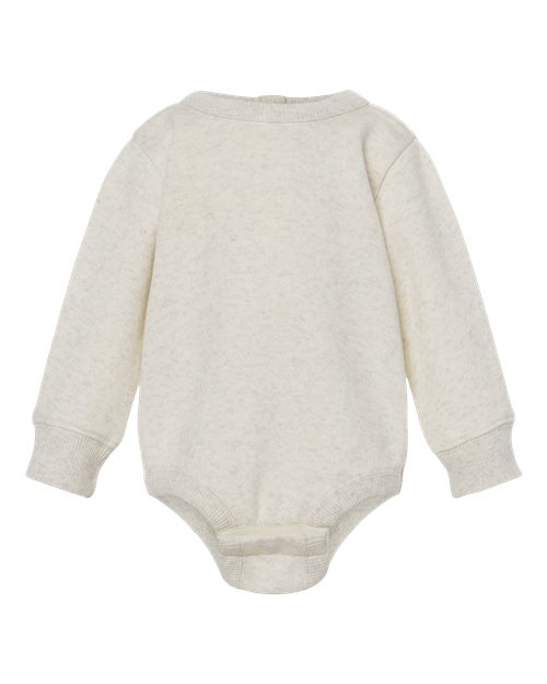 Infant Fleece Bodysuit - Natural Heather Front