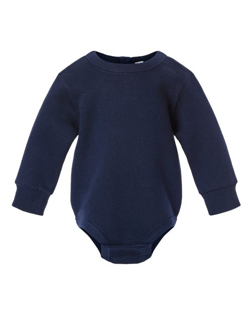 Rabbit Skins Infant Fleece Bodysuit - Navy Front