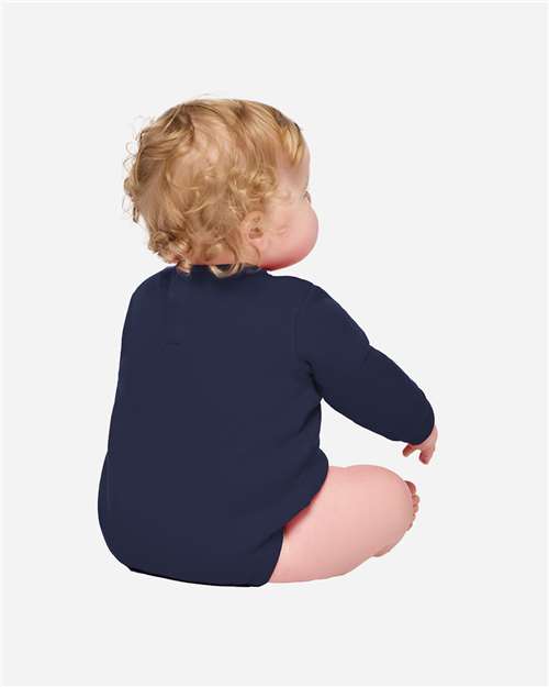 Infant Fleece Bodysuit - Navy Back
