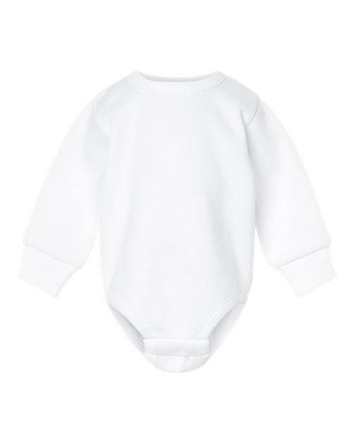 Infant Fleece Bodysuit - White Front