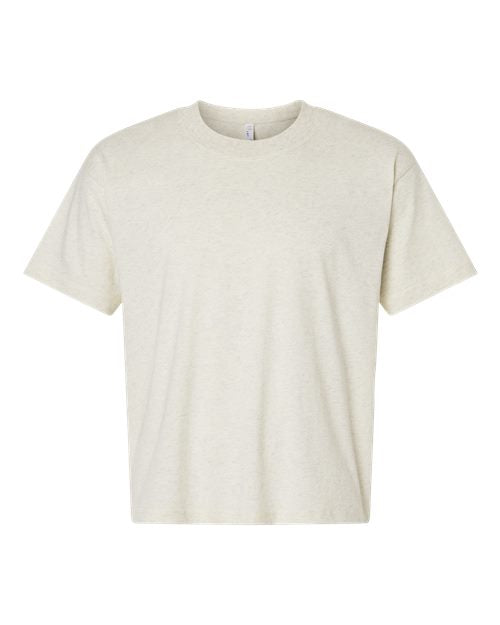 LAT Unisex Boxy Jersey Tee - Natural Heather Front