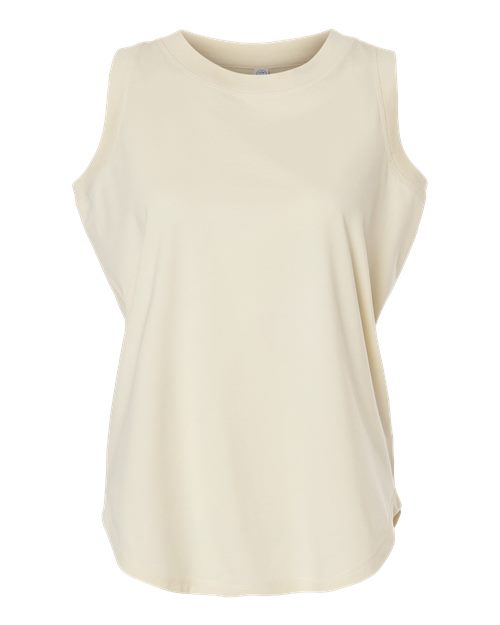 Women's Relaxed Fine Jersey Tank - Natural Front
