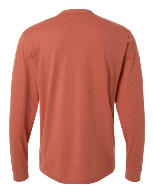 Unisex CVC Long Sleeve T-Shirt - Heather Redwood Back