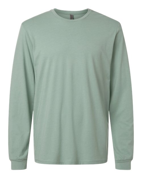 Unisex CVC Long Sleeve T-Shirt - Heather Seafoam Front