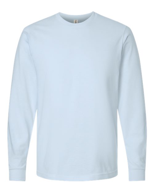 Unisex Fine Jersey Long Sleeve T-Shirt - Baby Blue Front