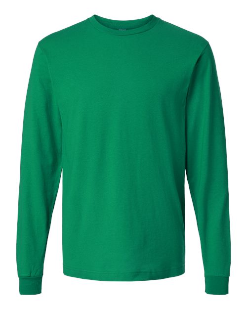Unisex Fine Jersey Long Sleeve T-Shirt - Kelly Green Front