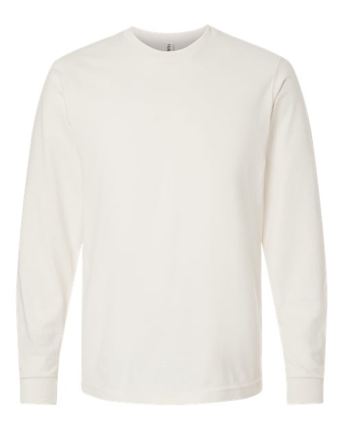 Unisex Fine Jersey Long Sleeve T-Shirt - Vintage White Front