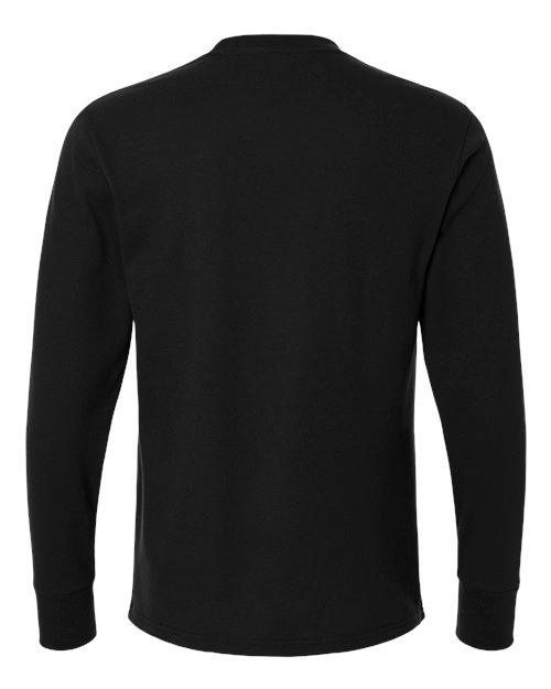 Unisex Ideal Thermal Long Sleeve T-Shirt - Black Back