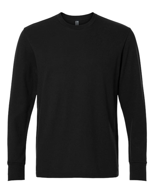 Unisex Ideal Thermal Long Sleeve T-Shirt - Black Front