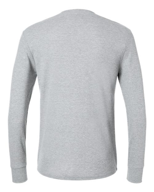 Unisex Ideal Thermal Long Sleeve T-Shirt - Heather Grey Back