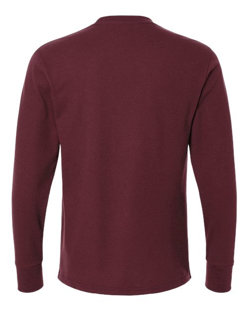 Unisex Ideal Thermal Long Sleeve T-Shirt - Maroon Back