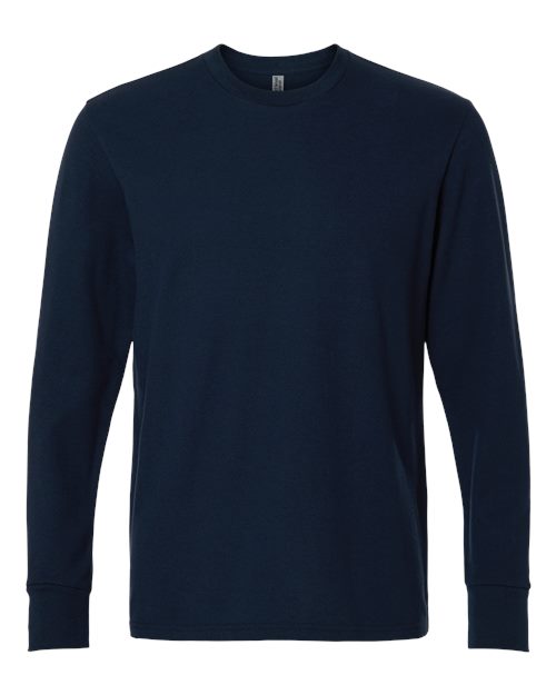 Unisex Ideal Thermal Long Sleeve T-Shirt - Midnight Navy Front