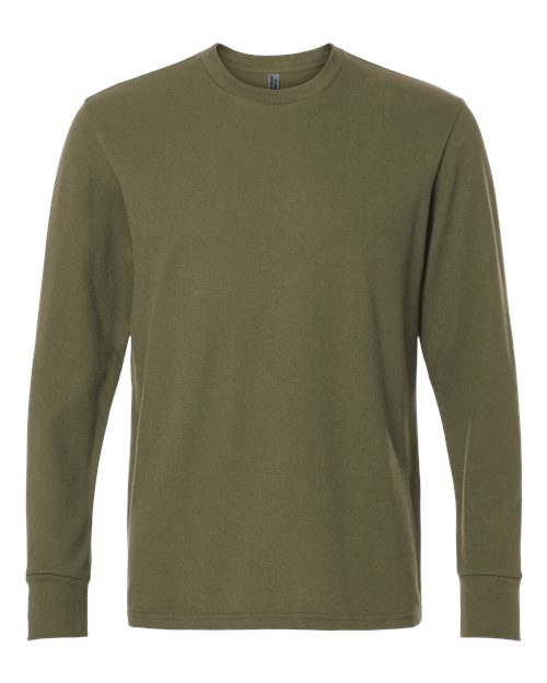Unisex Ideal Thermal Long Sleeve T-Shirt - Military Green Front