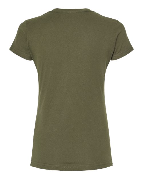 Women's Fine Jersey Slim Fit T-Shirt - Military Green Back