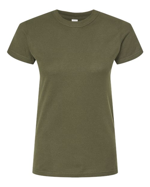 Women's Fine Jersey Slim Fit T-Shirt - Military Green Front