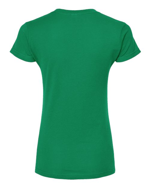Women's Fine Jersey V-Neck T-Shirt - Kelly Green Back