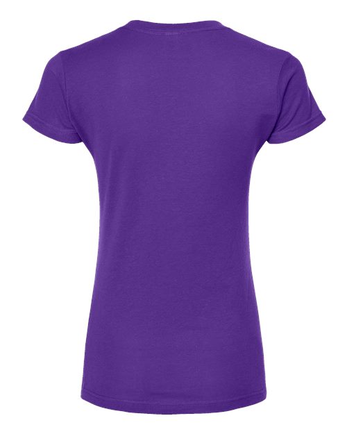 Women's Fine Jersey V-Neck T-Shirt - Purple Back