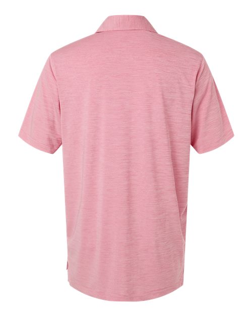 Men's Bohemian Striped Heather Performance Polo - Red Heather Back