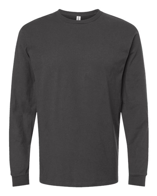 Unisex Heavyweight Jersey Long Sleeve T-Shirt - Charcoal Front