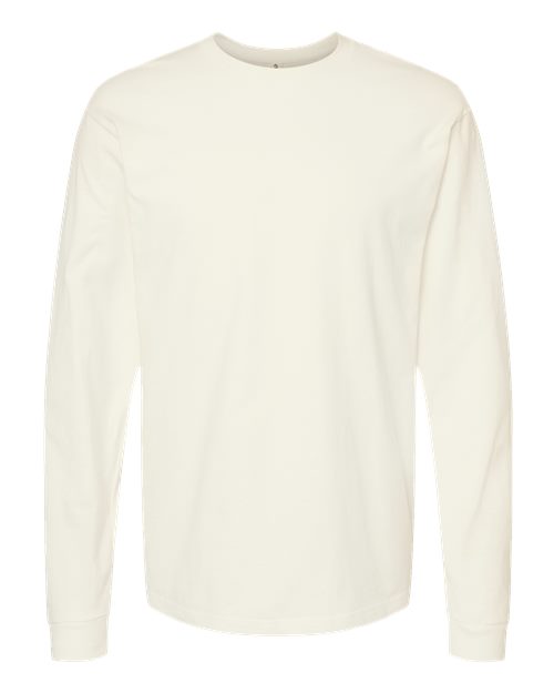 Unisex Heavyweight Jersey Long Sleeve T-Shirt - Natural Front