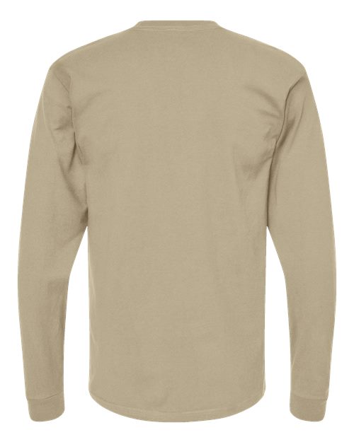 Unisex Heavyweight Jersey Long Sleeve T-Shirt - Sand Back