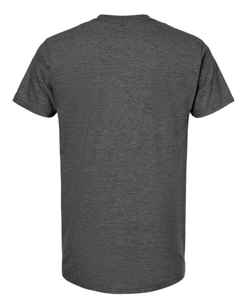 Unisex Heavyweight Jersey Pocket T-Shirt - Heather Charcoal Back