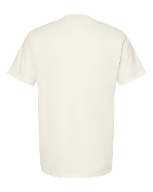 Unisex Heavyweight Jersey Pocket T-Shirt - Natural Back