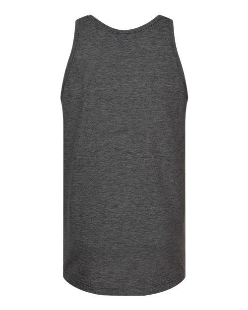 Unisex Fine Jersey Tank Top - Heather Charcoal Back