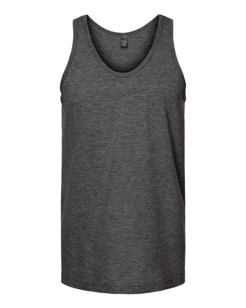 Unisex Fine Jersey Tank Top - Heather Charcoal Front