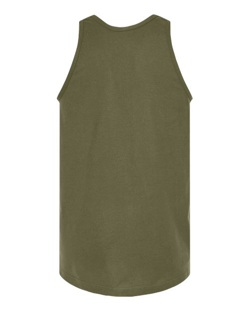 Unisex Fine Jersey Tank Top - Military Green Back